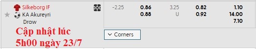 Tỷ lệ bóng đá - Soi kèo Silkeborg vs KA Akureyri